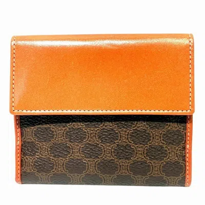 CELINE CELINE BROWN PVC LEATHER WALLET (BI-FOLD) (PRE-OWNED)