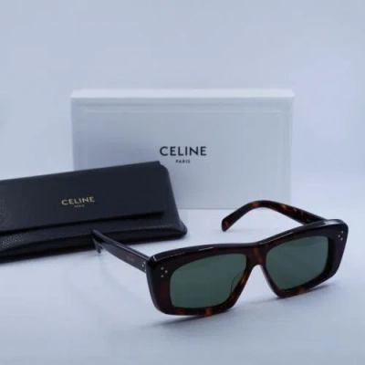 CELINE CELINE CL40259I 52N DARK HAVANA/GREEN 57-12-140 SUNGLASSES AUTHENTIC
