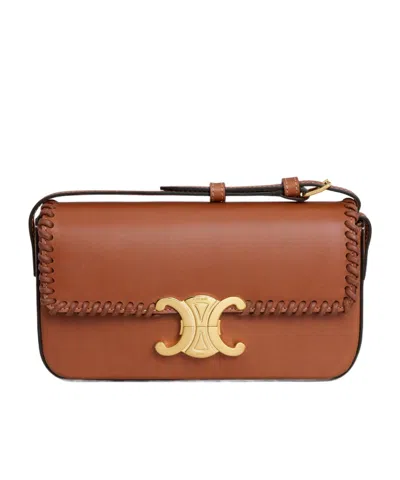 CELINE SHOULDER BAG CLAUDE IN BRAIDED NATURAL CALFSKIN