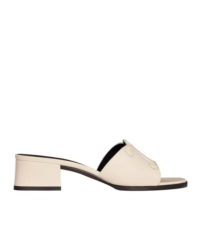 CELINE CELINE CLEMENCE MULE IN LAMBSKIN AND PATENT CALFSKIN