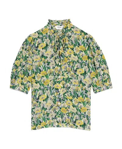 CELINE LAVALLIÈRE BLOUSE IN PAQUERETTE CREPON