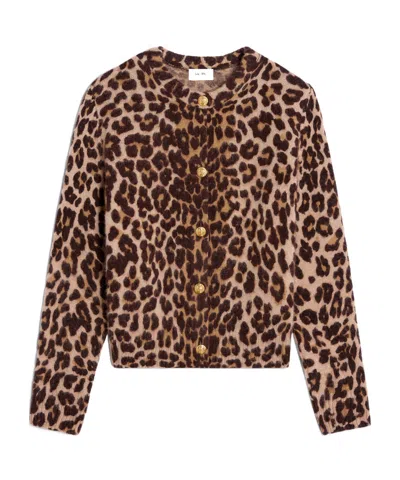 CELINE CARDIGAN IN LEOPARD CASHMERE