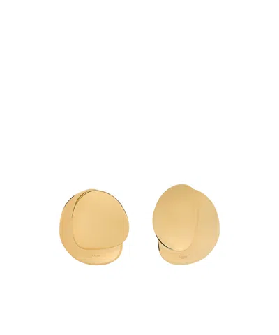 CELINE CELINE PETALE EARRINGS IN BRASS WITH GOLD FINISH