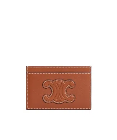 CELINE CARD HOLDER CUIR TRIOMPHE IN SMOOTH LAMBSKIN