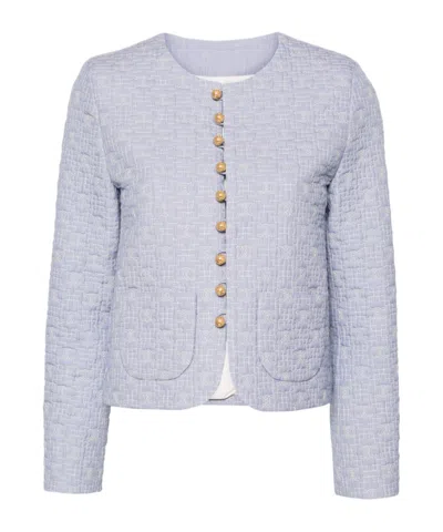 CELINE TRIOMPHE BOUTIS CHELSEA JACKET IN STRIPED COTTON