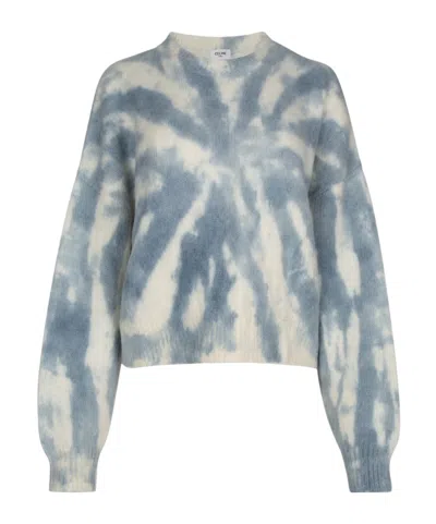 CELINE TRIOMPHE CREW NECK SWEATER IN TIE-DYE ALPACA WOOL