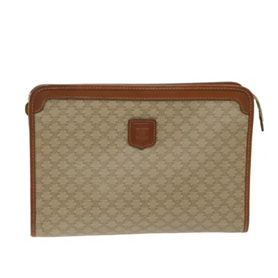 CELINE MACADAM CANVAS CLUTCH BAG (PRE-OWNED)