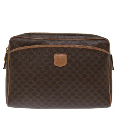 CELINE MACADAM CANVAS CLUTCH BAG (PRE-OWNED)