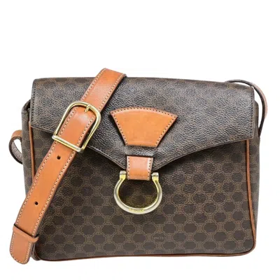 CELINE MACADAM CANVAS SHOULDER BAG (PRE-OWNED)