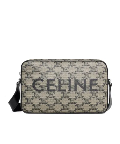 CELINE MEDIUM MESSENGER BAG IN TRIOMPHE CANVAS WITH CELINE PRINT