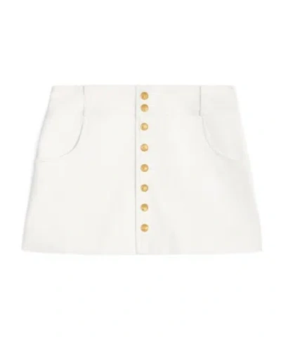 CELINE TRAPEZE MINI SKIRT IN COTTON TWILL
