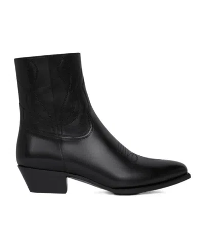 CELINE CELINE MOON ZIPPED BOOTS IN CALFSKIN