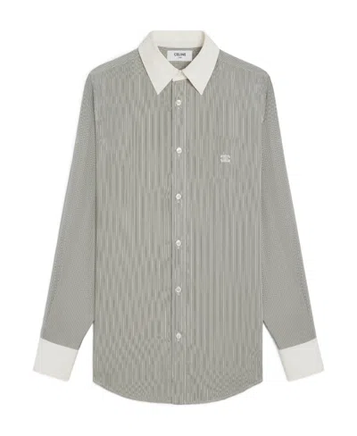 CELINE ROMY SHIRT IN STRIPED SILK