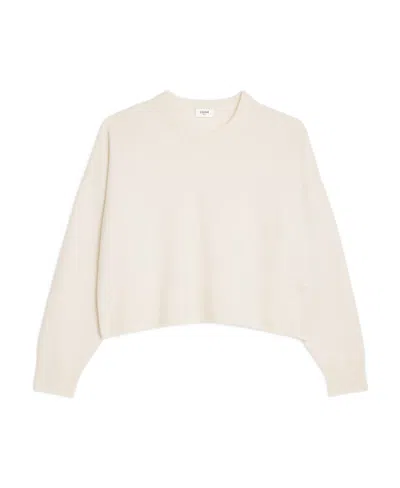 CELINE TRIOMPHE CROPPED SWEATER IN HERITAGE CASHMERE