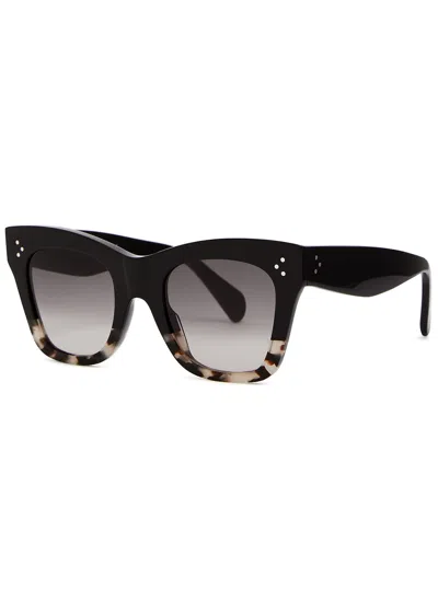 CELINE CELINE SQUARE-FRAME SUNGLASSES BLACK, SUNGLASSES, 100% UV PROTECTION
