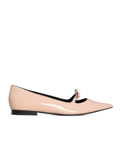 CELINE CELINE SUZY POINTY TOE BALLERINA IN PATENT CALFSKIN