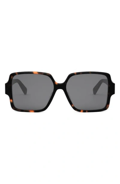 CELINE CELINE TRIOMPHE 60MM SQUARE SUNGLASSES