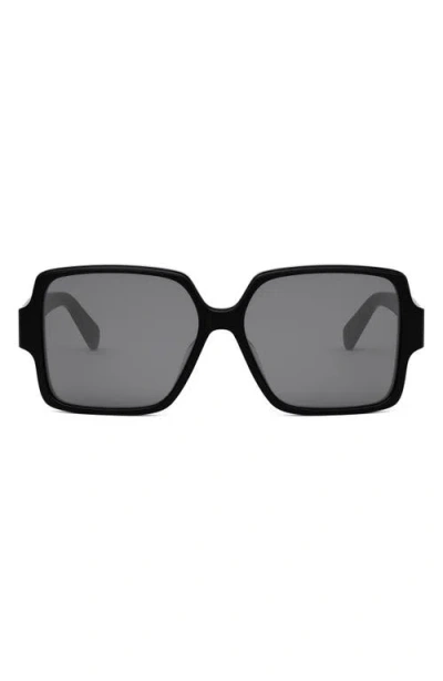 CELINE CELINE TRIOMPHE 60MM SQUARE SUNGLASSES