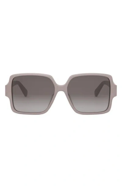CELINE CELINE TRIOMPHE 60MM SQUARE SUNGLASSES