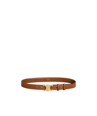 CELINE MEDIUM 25MM TRIOMPHE BELT IN NATURAL CALFSKIN