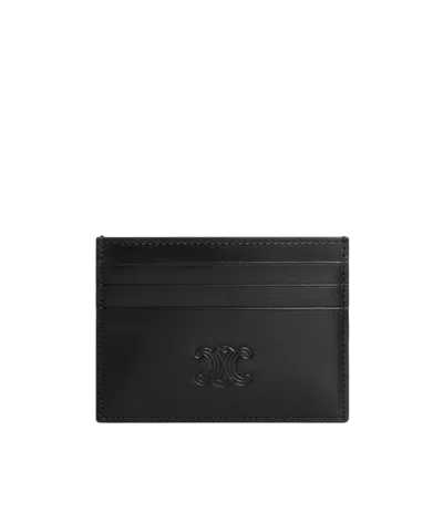 CELINE LARGE CARD HOLDER IN SATINATED CALFSKIN WITH TRIOMPHE EMBOSSED