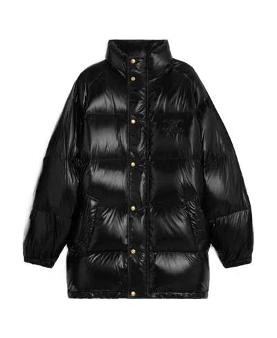 CELINE LONG TRIOMPHE DOWN JACKET IN LIGHTWEIGHT NYLON