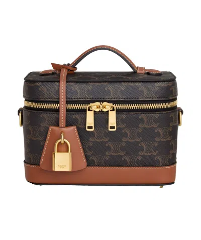 CELINE CELINE VANITY IN TRIOMPHE CANVAS AND CALFSKIN