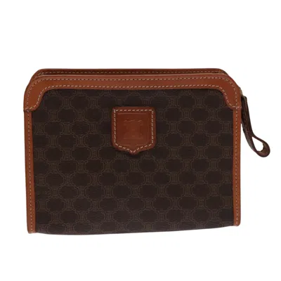 CELINE TRIOMPHE VINTAGE CANVAS CLUTCH BAG (PRE-OWNED)