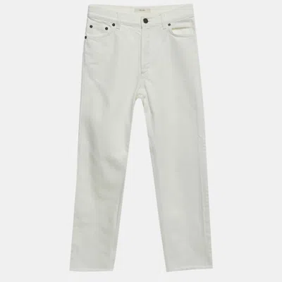 CELINE WHITE DENIM RAW EDGE HEM JEANS S WAIST 25"