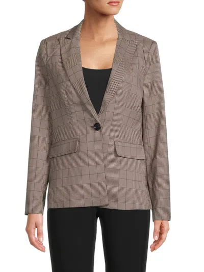 CENTRAL PARK WEST WOMEN'S CHECK BLAZER