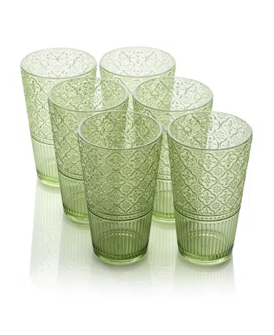 CERTIFIED INTERNATIONAL VICTORIA ACRYLIC ICE TEA GLASSES, SET OF 6