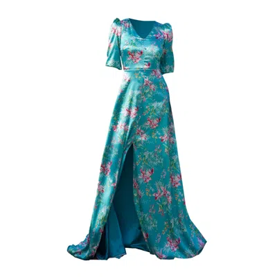 CEYLAN BCN WOMEN'S BLUE SEVILLA MAXI DRESS  TURQUESA