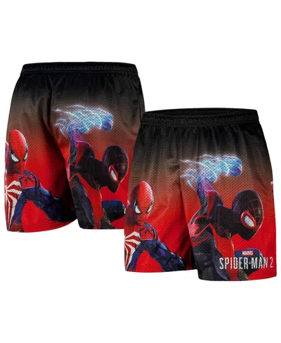 CHALK LINE MEN'S BLACK SPIDER-MAN SPIDER-MAN 2 POSTER ART RETRO SHORTS