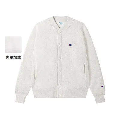 CHAMPION Champion 【品牌直营】秋冬小Clogo开衫圆领卫衣外套男加绒保暖休闲