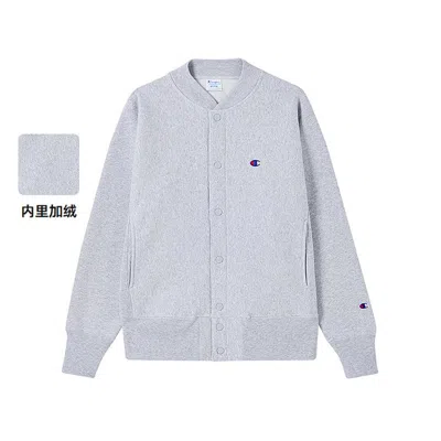 CHAMPION Champion 【品牌直营】秋冬小Clogo开衫圆领卫衣外套男加绒保暖休闲