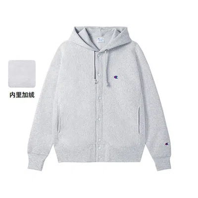 CHAMPION Champion 【品牌直营】秋冬男士小Clogo开衫连帽卫衣休闲外套抓绒保暖