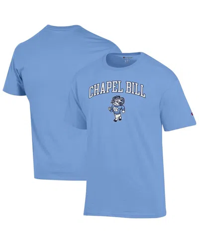 CHAMPION MEN'S CAROLINA BLUE NORTH CAROLINA TAR HEELS CHAPEL BILL MASCOT T-SHIRT