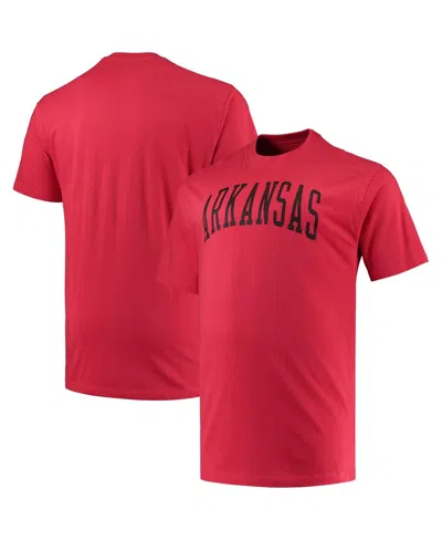 CHAMPION MEN'S CHAMPION CARDINAL ARKANSAS RAZORBACKS BIG AND TALL ARCH TEAM LOGO T-SHIRT