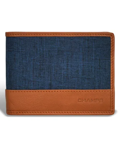 CHAMPS MEN'S DENIM COLLECTION LEATHER TOP WING WALLET