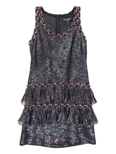 CHANEL 1986-1988 SLEEVELESS SILK DRESS