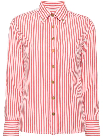 CHANEL 1990-2000S STRIPED COTTON SHIRT
