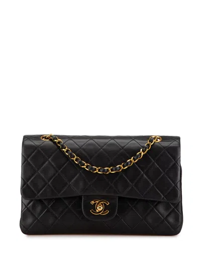 CHANEL 1994-1996 MEDIUM CLASSIC LAMBSKIN DOUBLE FLAP SHOULDER BAG