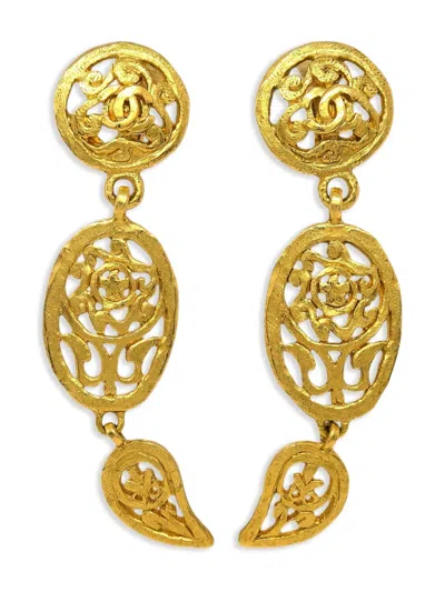 CHANEL 1995 INTERLOCKING CC EARRINGS
