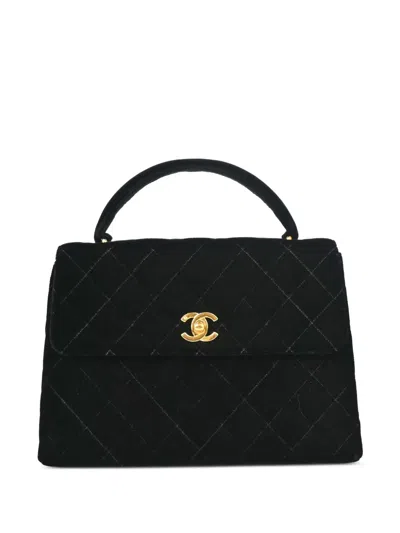 CHANEL 1997 DIAMOND-QUILTING TOP HANDLE BAG