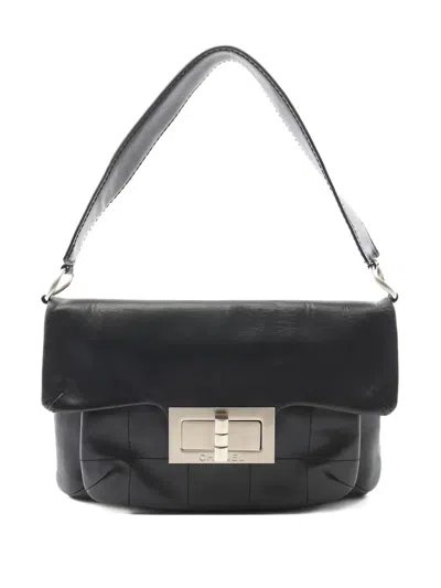 CHANEL 2003-2004 2.55 CHOCOLATE BAR FLAP-CLOSURE SHOULDER BAG