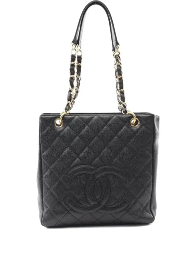 CHANEL 2003 INTERLOCKING CC-LOGO TOTE BAG
