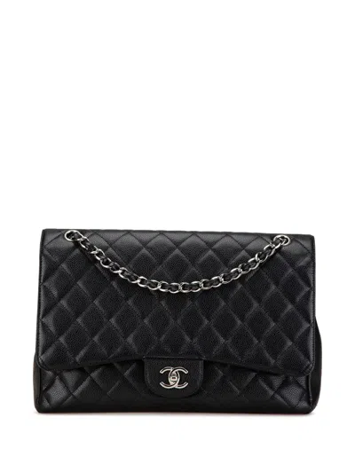 CHANEL 2005-2006 MAXI CLASSIC CAVIAR SINGLE FLAP SHOULDER BAG