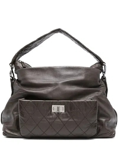 CHANEL 2006-2008 LEATHER TOTE BAG