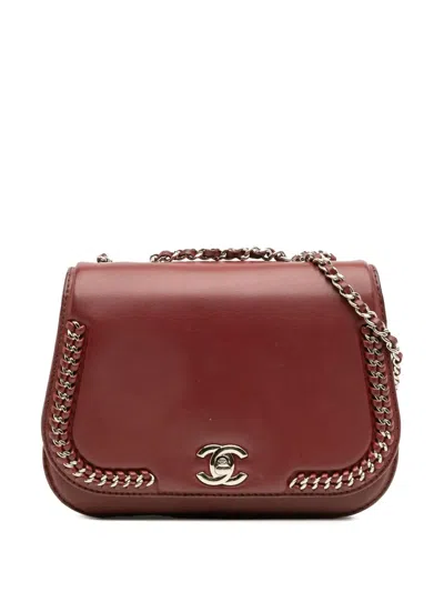 CHANEL 2016-2017 SMALL CALFSKIN BRAIDED CHIC FLAP SHOULDER BAG