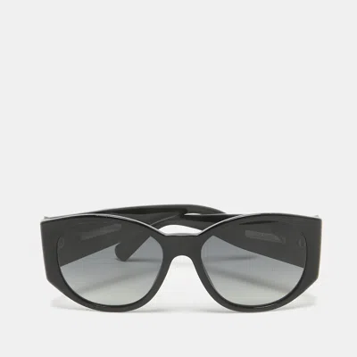 CHANEL BLACK GRADIENT 5411 CC OVAL SUNGLASSES